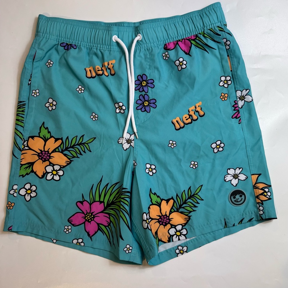 Neff Men's Creative Palm Swim Shorts Size Large